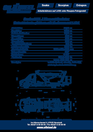 Nacelles à bras articulés montées sur remorque Oil & Steel Snake 2111 J Plus