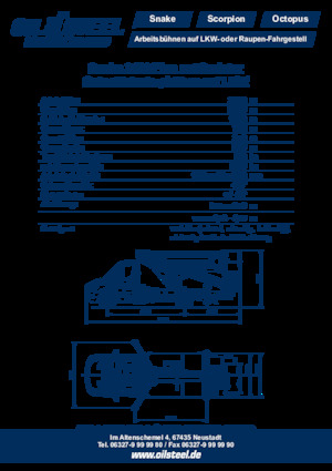 Nacelles à bras articulés montées sur remorque Oil & Steel Snake 2413 Plus