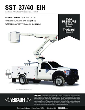 Nacelles à bras articulés montées sur remorque Versalift SST-37-EIH