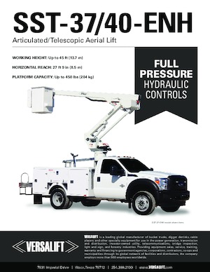 Nacelles à bras articulés montées sur remorque Versalift SST-40-ENH