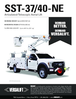 Nacelles à bras articulés montées sur remorque Versalift SST-40-NE