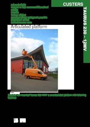 Nacelles à bras articulés montées sur remorque Custers Taurus 230- 12MV