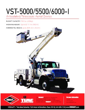 Nacelles à bras articulés montées sur remorque Versalift VST-5000-I