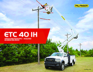 Nacelles à bras articulés montées sur camion Palfinger ETC 40 IH