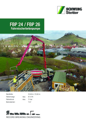 Pompes à béton montées sur camion SCHWING-Stetter FBP 24