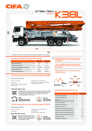 Pompes à béton montées sur camion CIFA K38L