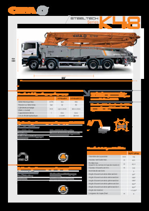 Pompes à béton montées sur camion CIFA K48