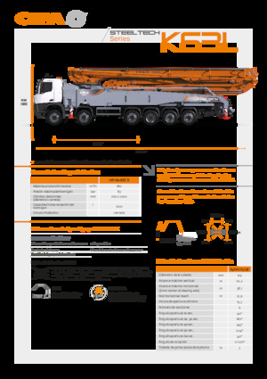 Pompes à béton montées sur camion CIFA K63L 