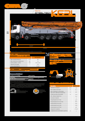 Pompes à béton montées sur camion CIFA K63L 