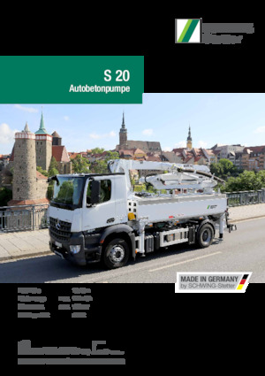 Pompes à béton montées sur camion SCHWING-Stetter S 20