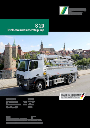 Pompes à béton montées sur camion SCHWING-Stetter S 20