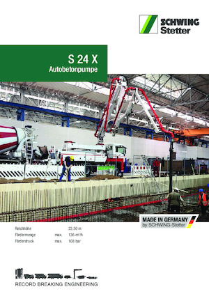 Pompes à béton montées sur camion SCHWING-Stetter S 24 X