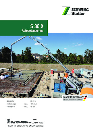 Pompes à béton montées sur camion SCHWING-Stetter S 36 X