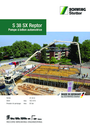 Pompes à béton montées sur camion SCHWING-Stetter S 38 SX Reptor