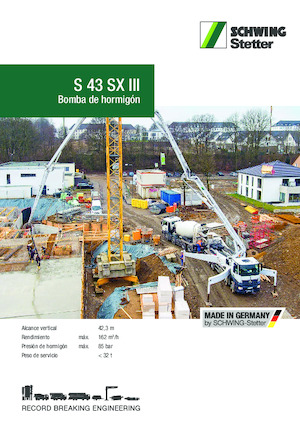 Pompes à béton montées sur camion SCHWING-Stetter S 43 SX III