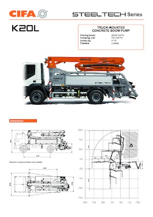 Pompes à béton montées sur camion CIFA K20L 