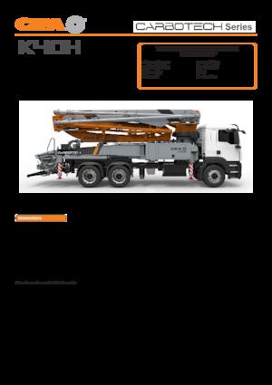 Pompes à béton montées sur camion CIFA K40H