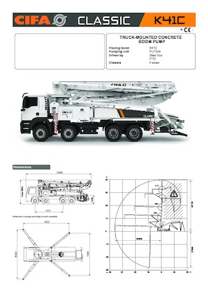 Pompes à béton montées sur camion CIFA K41C