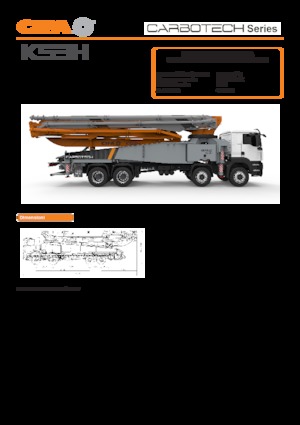 Pompes à béton montées sur camion CIFA K53H