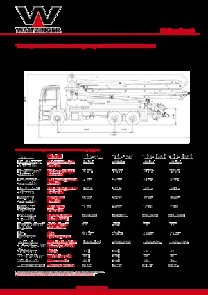 Pompes à béton montées sur camion Waitzinger THP 125