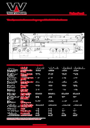 Pompes à béton montées sur camion Waitzinger THP 160 H
