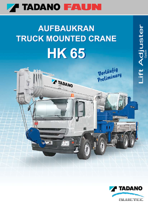 Grues télescopiques  monté sur camion Tadano HK 65