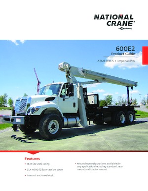 Grues télescopiques  monté sur camion National Crane 600E2