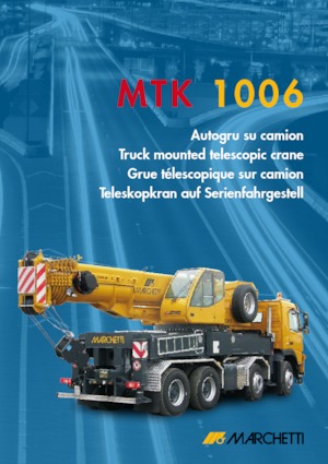 Grues télescopiques  monté sur camion Marchetti MTK 1006