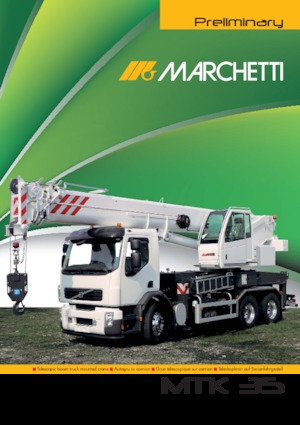 Grues télescopiques  monté sur camion Marchetti MTK 35