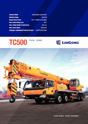 Grues télescopiques  monté sur camion Liugong TC500