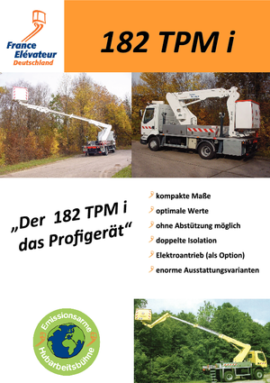 Nacelles télescopiques sur camion France Elévateur 182 TPM