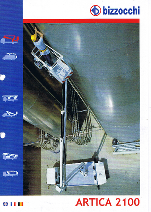 Nacelles à bras articulés montées sur remorque Bizzocchi Artica 2100