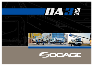 Nacelles à bras articulés montées sur remorque Socage DA 320