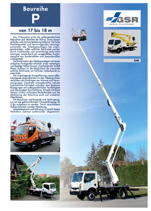 Nacelles à bras articulés montées sur remorque GSR E 180 P Comfort