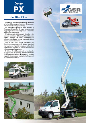 Nacelles à bras articulés montées sur remorque GSR E 180 PX Comfort