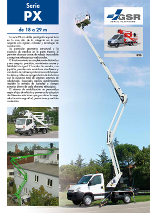 Nacelles à bras articulés montées sur remorque GSR E 180 PX Comfort