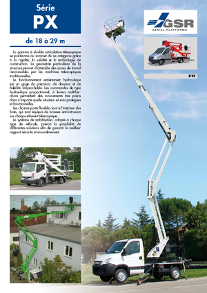 Nacelles à bras articulés montées sur remorque GSR E 180 PX Comfort