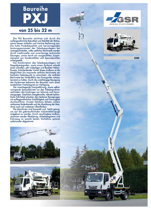 Nacelles à bras articulés montées sur remorque GSR E320PXJ Comfort 