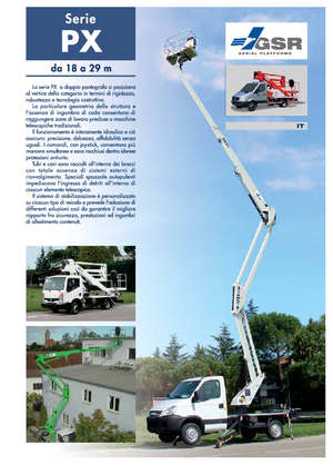 Nacelles à bras articulés montées sur remorque GSR E 180 PX Basic