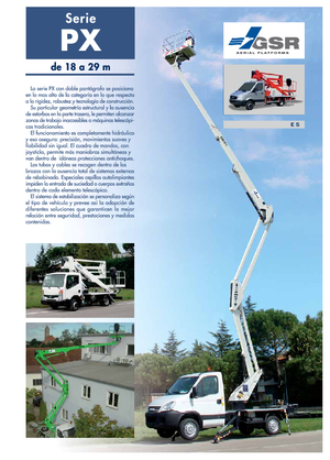 Nacelles à bras articulés montées sur remorque GSR E 180 PX Basic