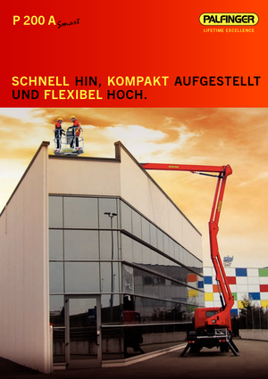 Nacelles à bras articulés montées sur remorque Palfinger P 200 A