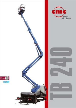 Nacelles à bras articulés montées sur remorque CMC TB240