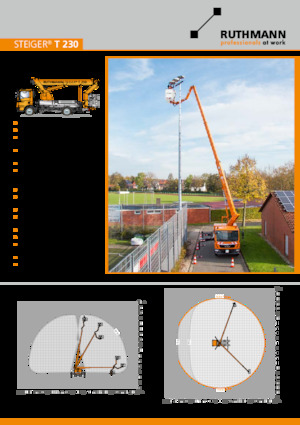 Nacelles télescopiques sur camion Ruthmann STEIGER T 230 XS