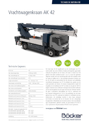 Grues télescopiques  monté sur camion Böcker AK 42