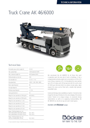 Grues télescopiques  monté sur camion Böcker AK 46