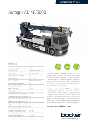 Grues télescopiques  monté sur camion Böcker AK 46
