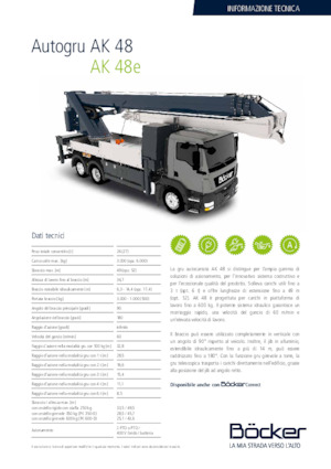 Grues télescopiques  monté sur camion Böcker AK 48