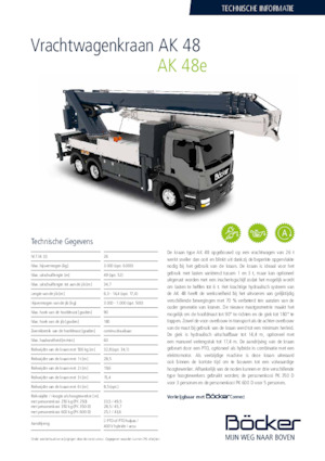 Grues télescopiques  monté sur camion Böcker AK 48