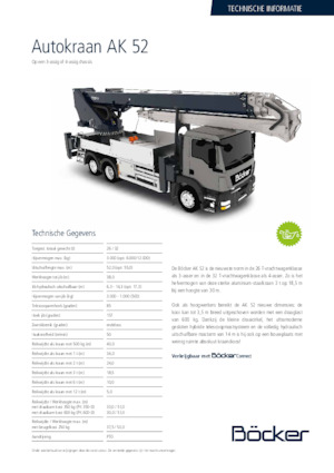 Grues télescopiques  monté sur camion Böcker AK 52
