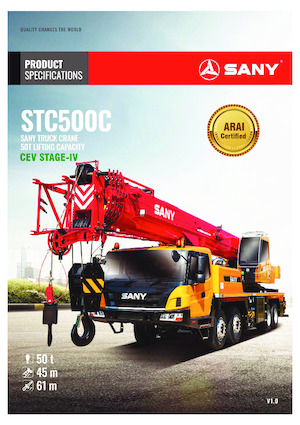 Grues télescopiques  monté sur camion Sany STC500C